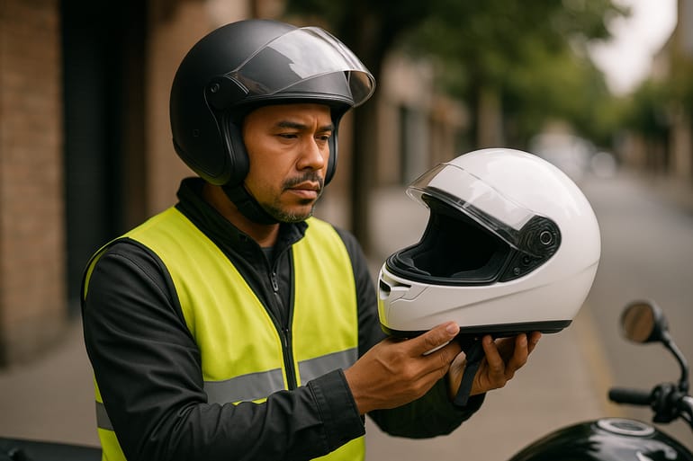 Como escolher capacete para moto táxi: ajuste perfeito