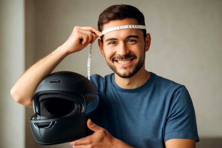 Guia de ajuste: meça a cabeça e acerte o forro