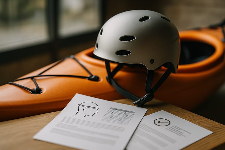 Guia do capacete de caiaque: ajuste, tamanho e normas