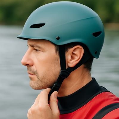 Como deve assentar um capacete de caiaque?