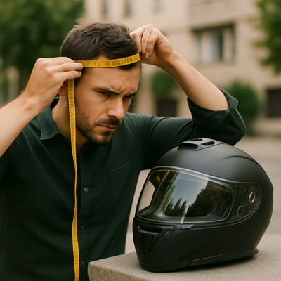 Tamanho certo: meça, compare e confirme no capacete