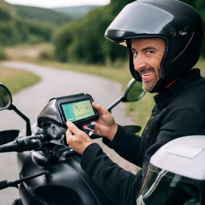 Mapas offline, conectividade e rotas para motociclistas