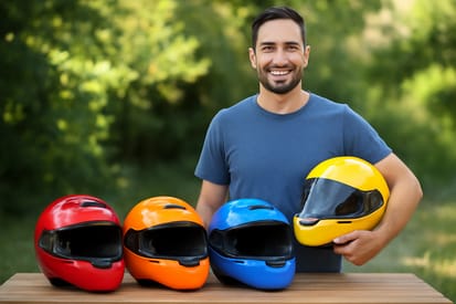 Capacetes coloridos para motos: como escolher bem
